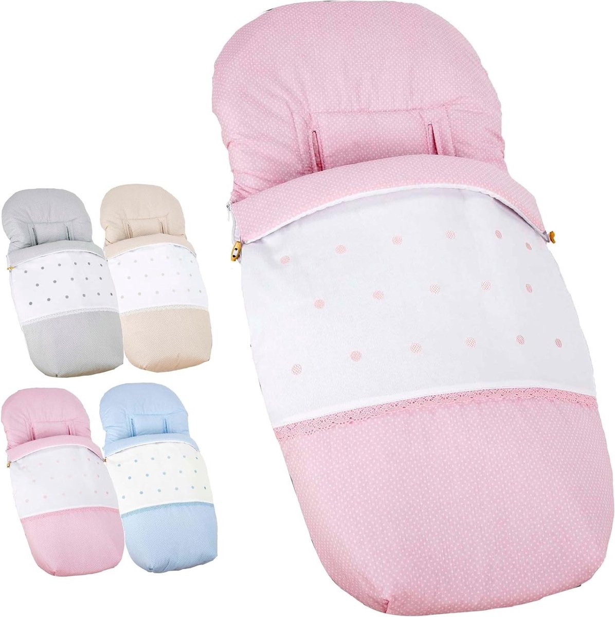 Universele voetenzak - Stoelhoes - Comfortabel reizen - Ademend katoen - 95 x 50 cm - Roze