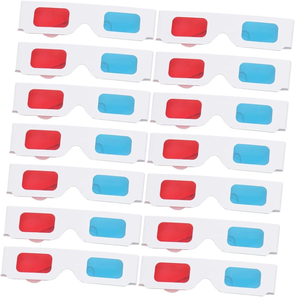 Papieren 3D-brillen - Anaglyph bril - Films en games - Dubbellaags karton - 50 stuks - Kleurrijk