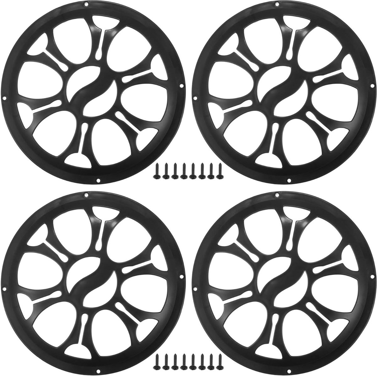Luidspreker Grills - Speaker Covers - Audio Bescherming - Universele Pasvorm - 8 Inch - Zwart