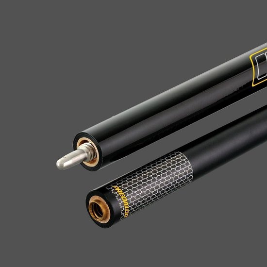 Biljartkeu - Pool Cue - Biljart Spelen - 3-delig Ontwerp - 58 Inch - Zwart — afbeelding 3