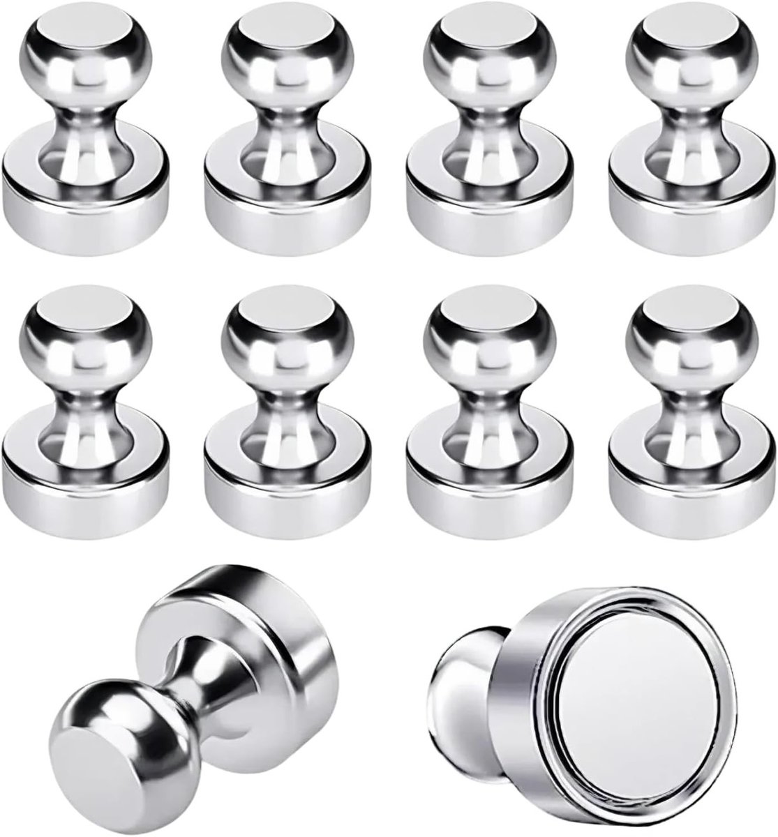 Set van 10 Sterke Koelkastmagneten, 12 x 16 mm, Krachtige Magnetische Duimspelden voor Foto's, Posters en Magneetborden