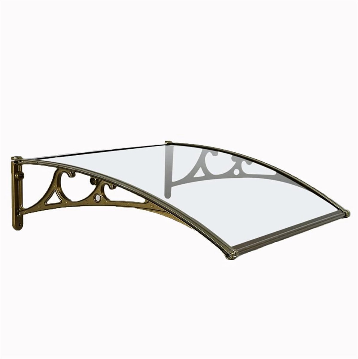 Raamluifel Deurluifel - Regenscherm Overkapping - Buitenbescherming - Polycarbonaat Aluminium - 60x200cm - Door-schijnend