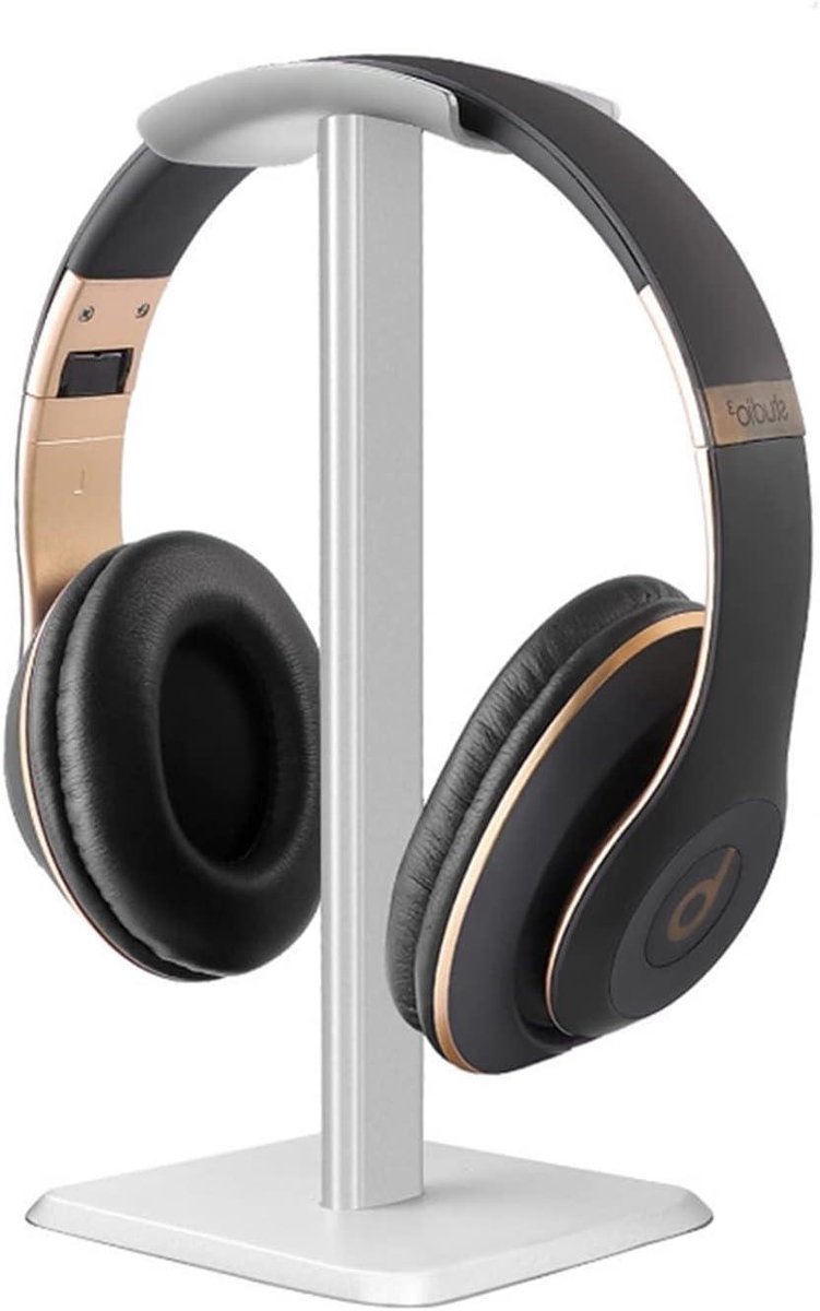 Koptelefoon standaard - Headset houder - Bureau organiseren - Afneembaar ontwerp - 9x9x20cm - Wit