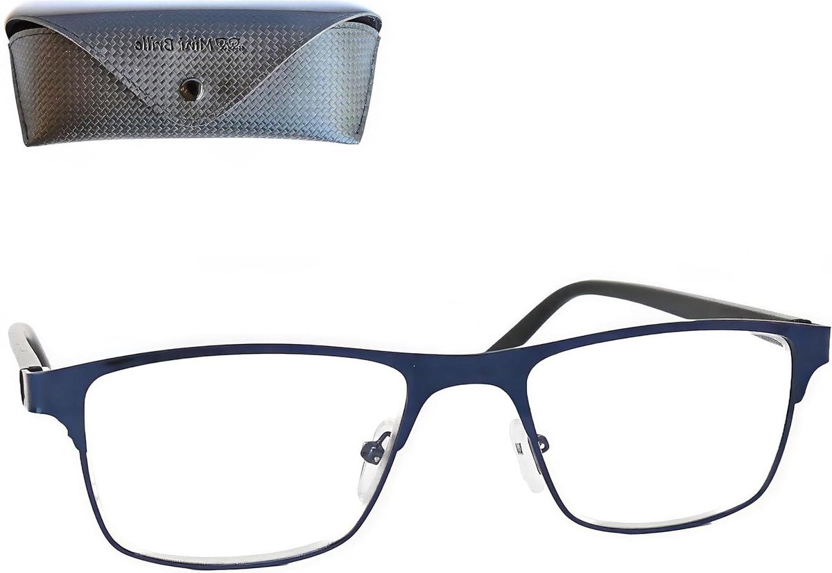 Leesbril Blauwlichtfilter - Computerbril RVS - Ogen Beschermen - UV-Bescherming - 185 cm - Blauw