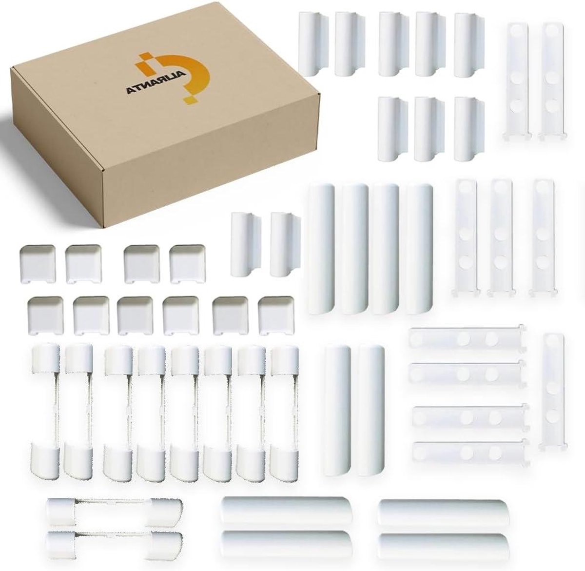 Afdekkapjesset PVC - Raambeslag doppen - Kunststof kozijnen afwerken - Universeel toepasbaar - 10 stuks - Wit