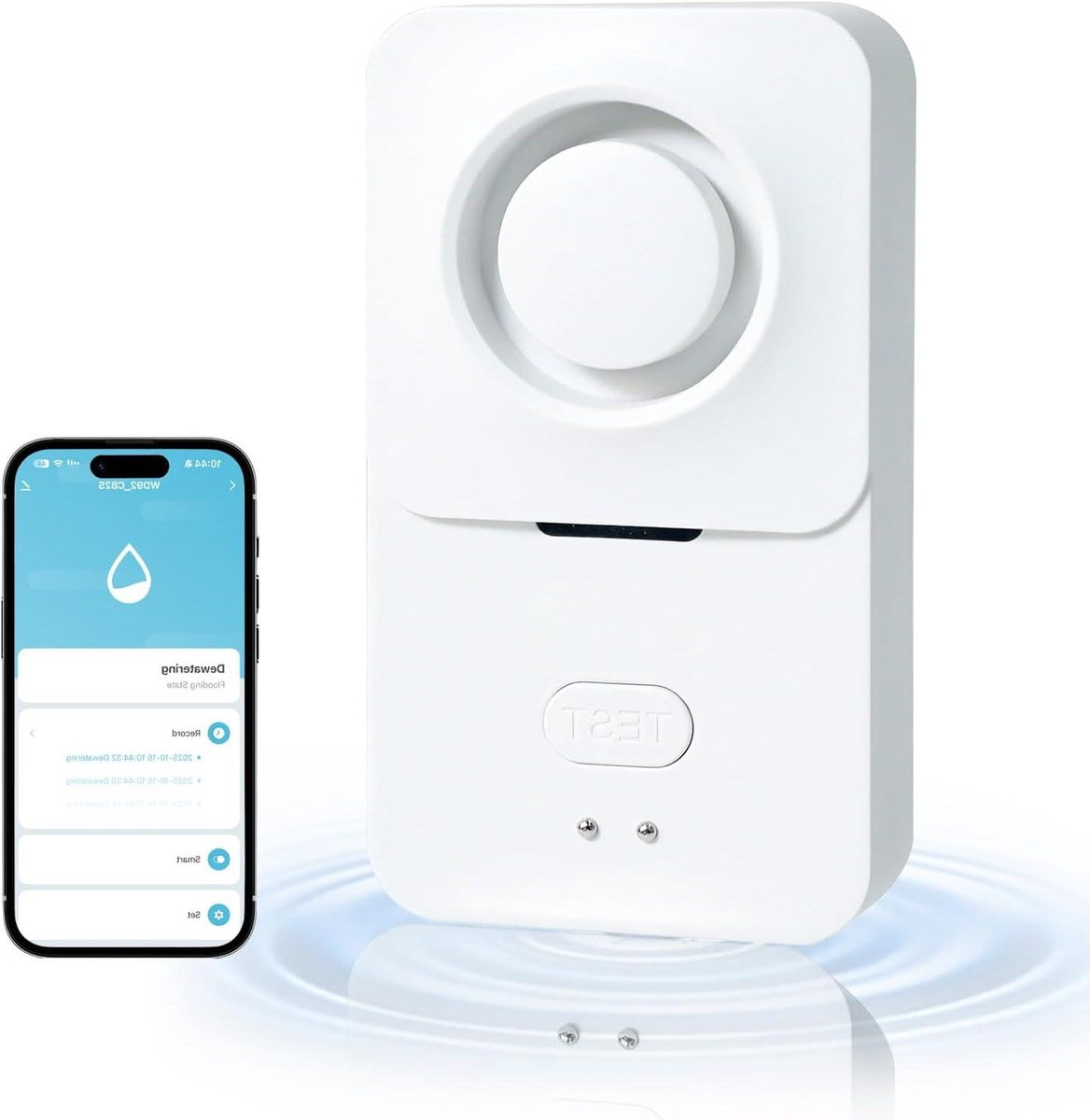 Watermelder Wifi - Water Alarm - Huis Beveiligen - 120 dB Luid Alarm - IP66 Waterdicht - Wit