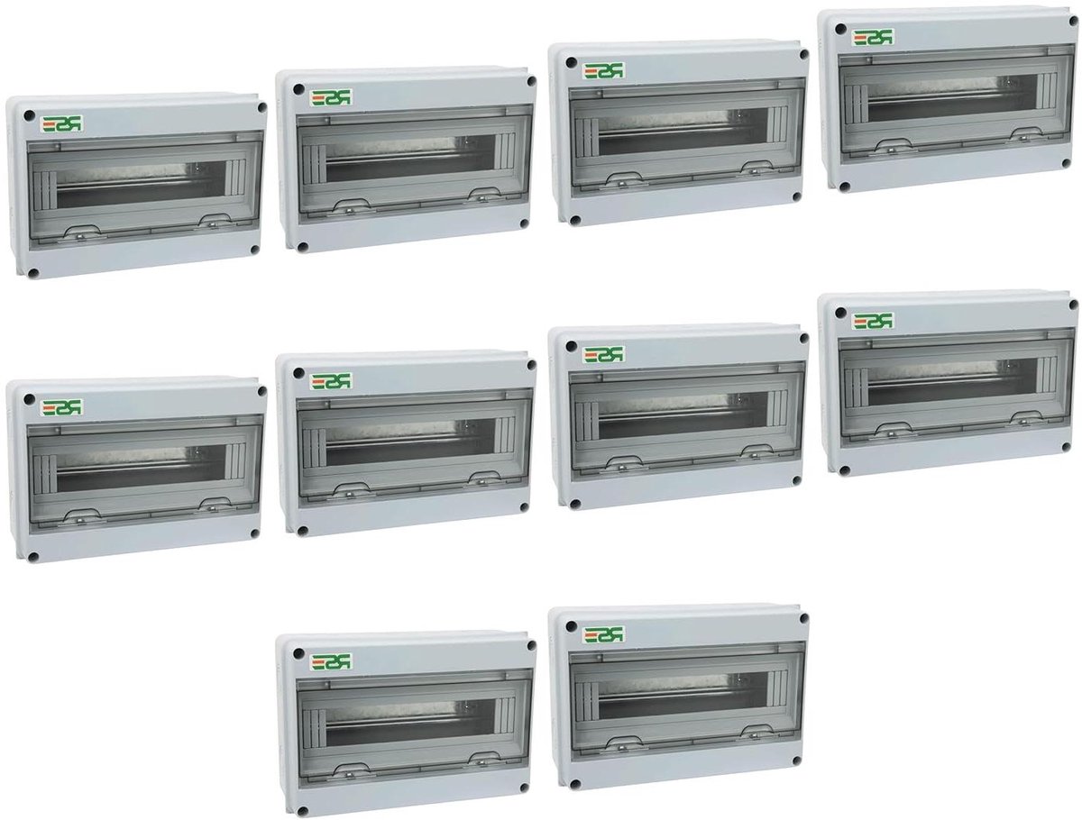 Verdeel kast - Zekeringkast - Stroom verdeling - IP65 bescherming - 200x305x110mm - Grijs