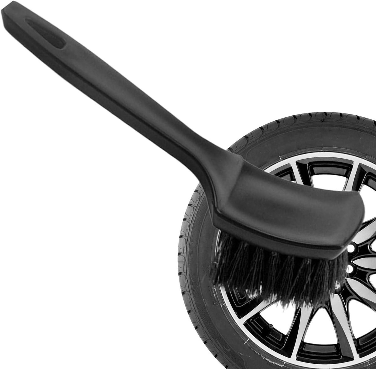 Autowielborstel - Velgenborstel - Auto reinigen - Ergonomische grip - 19.2 cm - Zwart