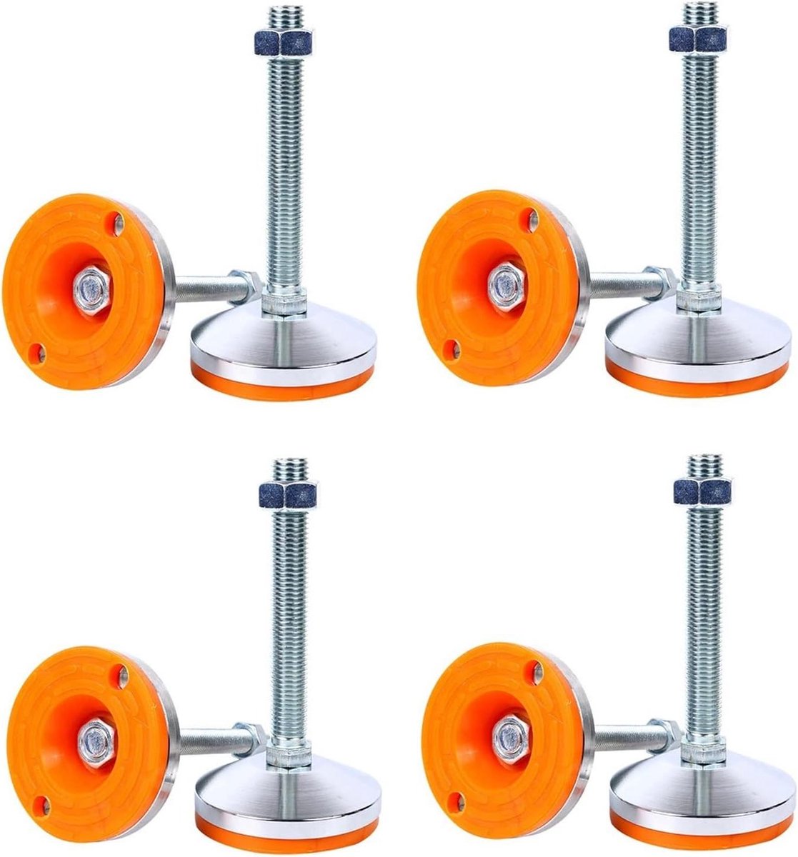 Stelvoeten - Meubelpoten - Meubels Stabiliseren - Zware Kwaliteit - M8x50mm 8 Stuks - Oranje