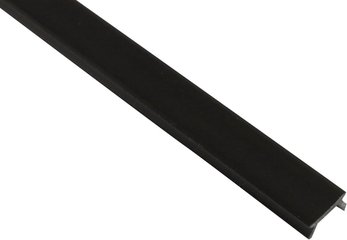 Afdekprofiel Profielgroef - Afdekstrip Afwerking - Vloer Afwerken - Type I Compatibel - 1 Meter Lengte - Zwart