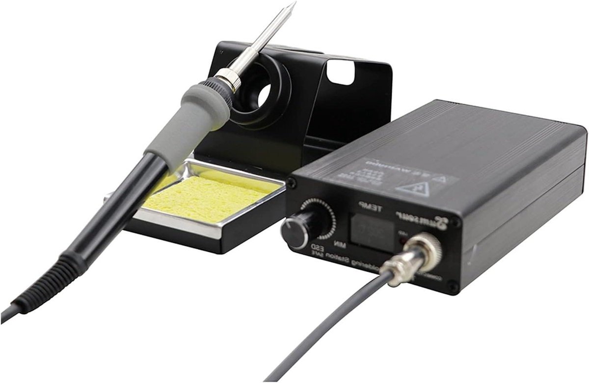Soldeerstation - Soldeerbout - Reparatieklusjes - Instelbare Temperatuur - AC 100-240V - Zwart