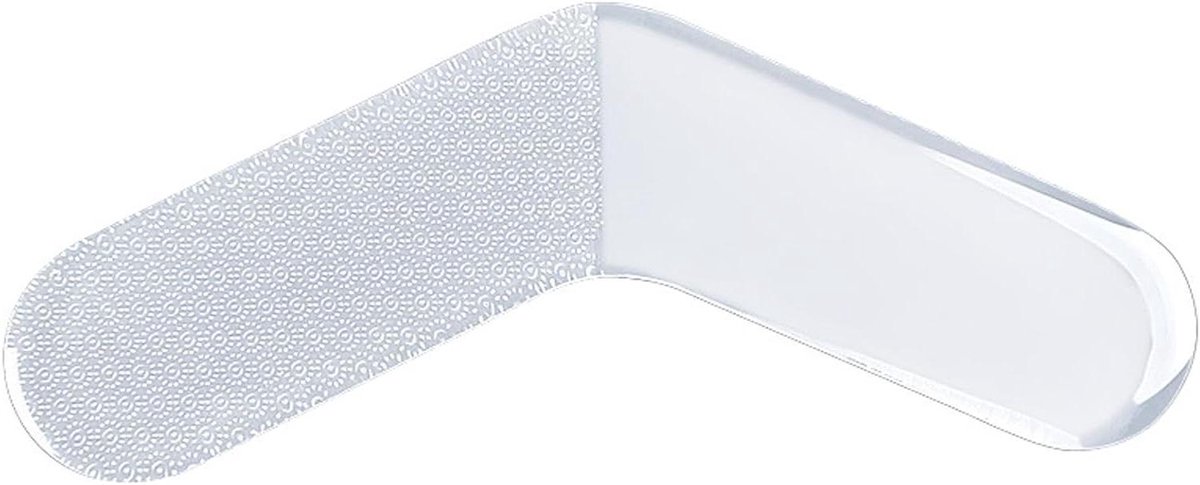 Glazen Eeltverwijderaar - Voetvijl - Voetverzorging Thuis - Ergonomische Grip - 14.2cm - Transparant