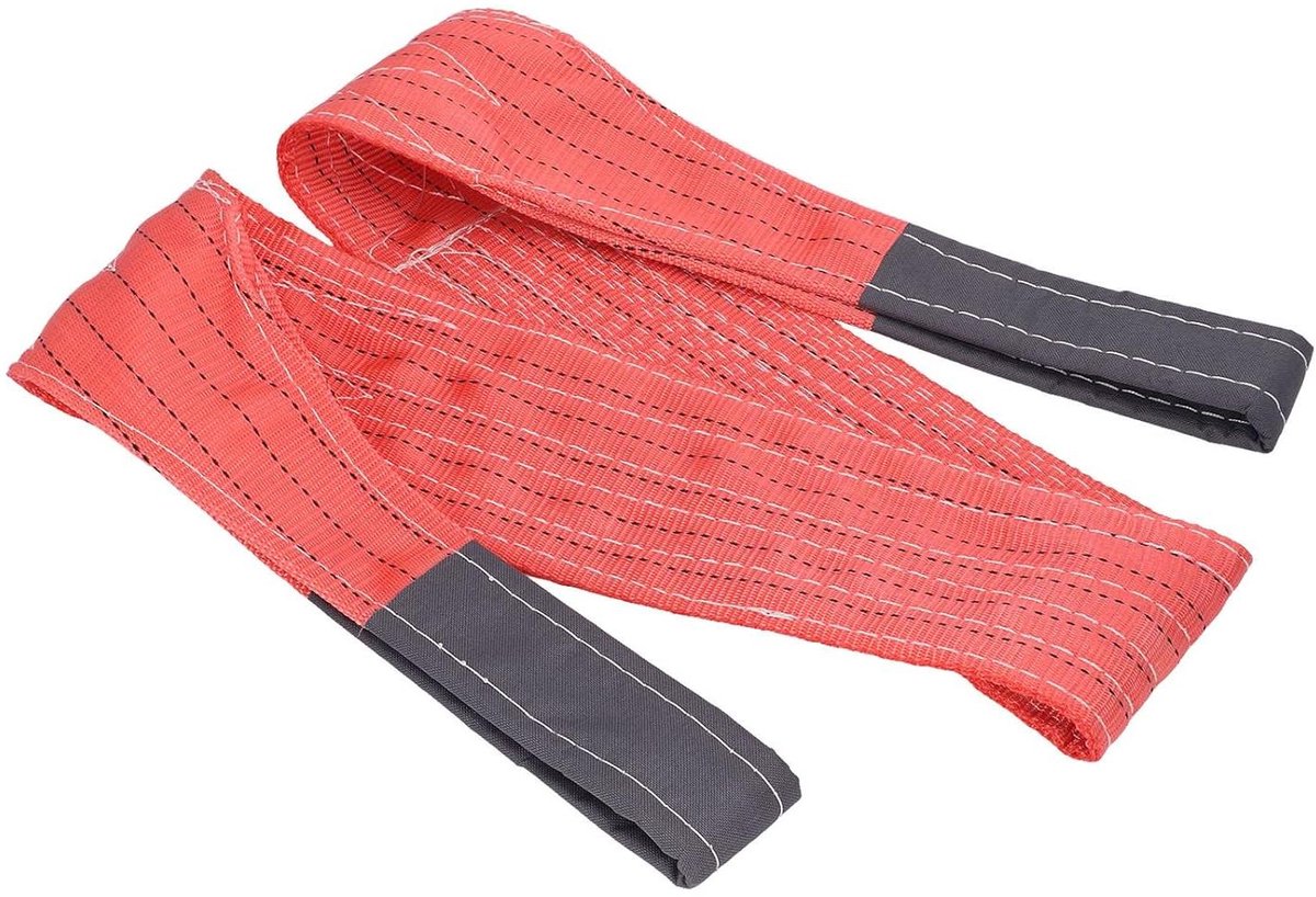 Hijsband Rond - Polyester Band - Ladingen Verplaatsen - Versterkt Ontwerp - 5000 kg Capaciteit - Rood