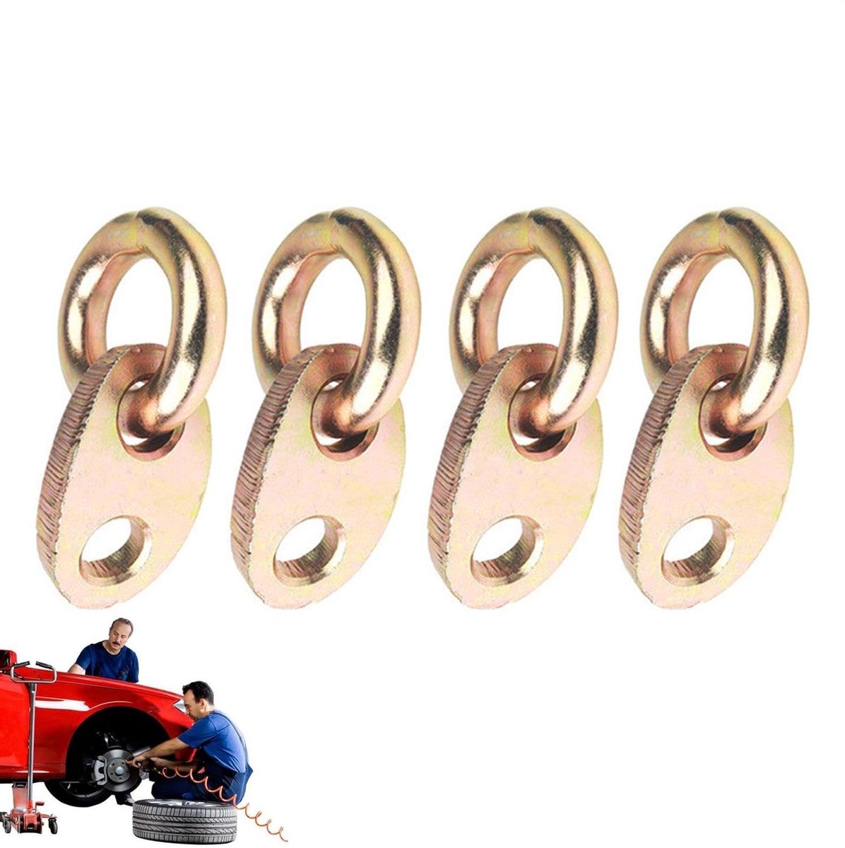 Motorsteun Hefstang - Motorlift Oog - Motor Onderhoud - Set van 4 - 5500 lbs - Zilver