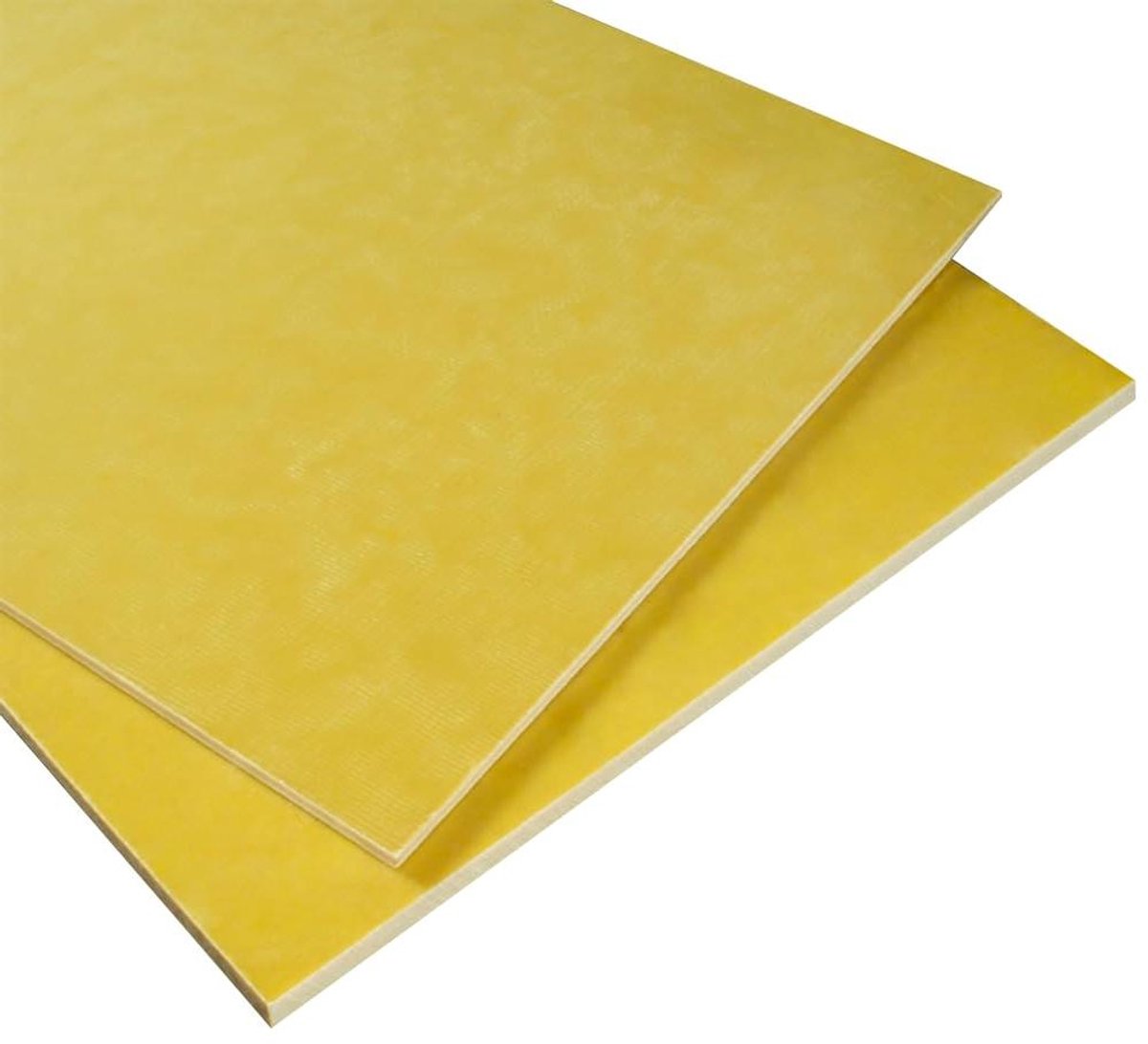 Isolatieplaat Epoxy - Elektrisch Hardboard - Industrieel Gebruik - Hoge Diëlektrische Sterkte - 20x20 cm 4mm - Geel