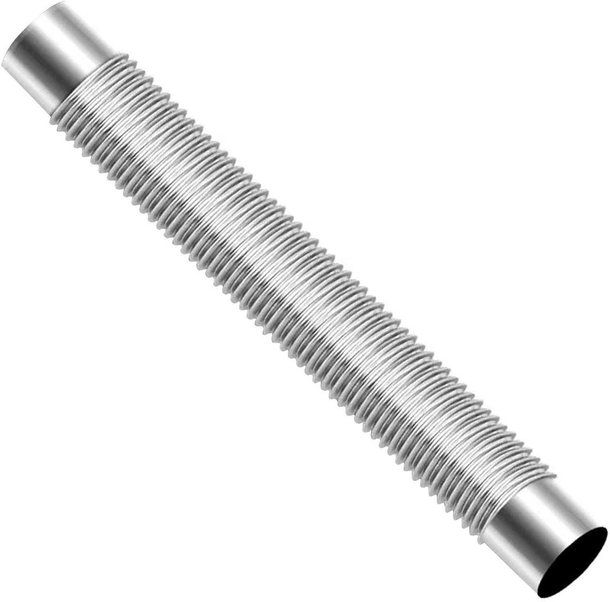 Pelletkachel Pijp - Afvoerslang - Luchttoevoer Kachel - Roestvrij staal - 50 cm - Zilver