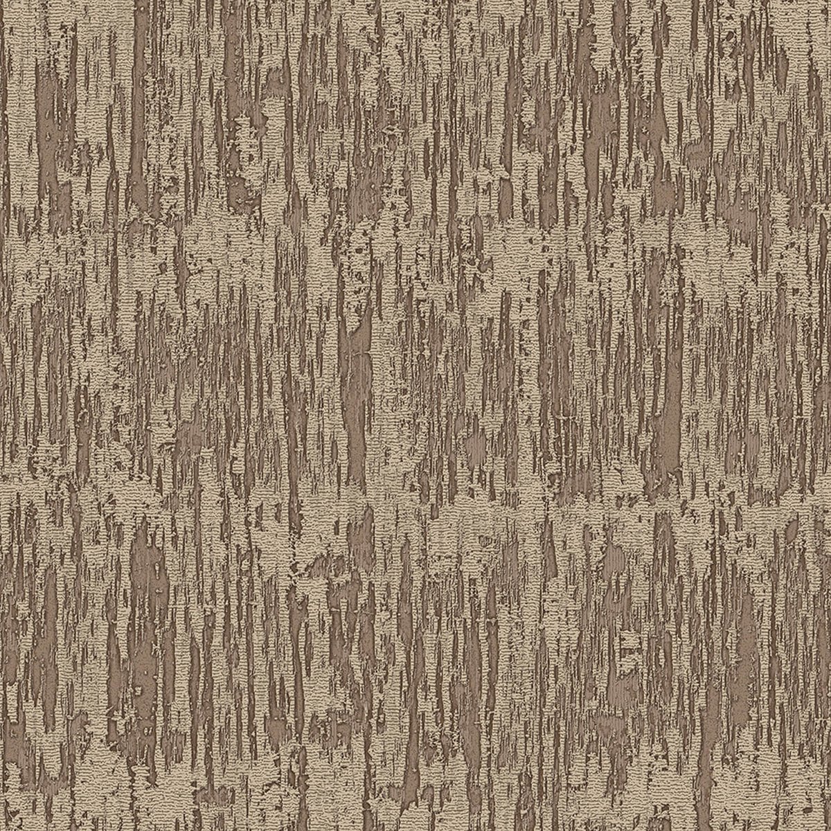 Structuur behang Profhome SA524036-DI vliesbehang hardvinyl warmdruk in reliëf gestempeld uni en metalen accenten bronzen parelmoer-goud bleekbruin 5,33 m2