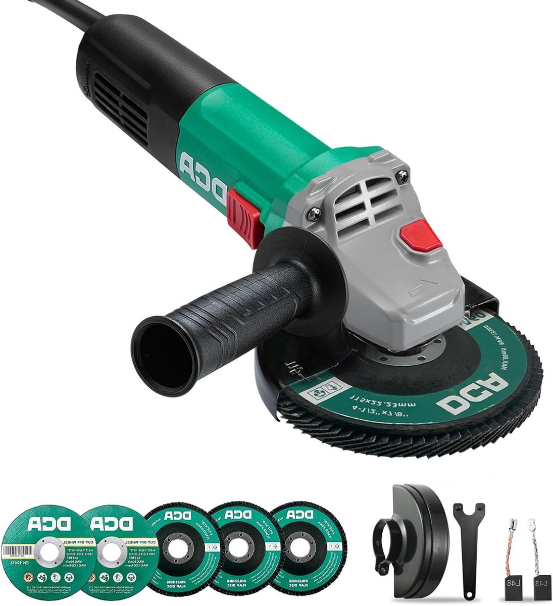 Haakse Slijper - Metaalslijper - Metaal Bewerken - Elektrisch Bedraad - 435 cm - Groen
