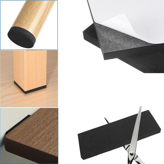 25 Stuks Zelfklevende Hoofdbord Stoppers - Meubel Wandbeschermers van EVA Schuim, Geluidsdempers voor Bedframe, 10 Stuks 15mm en 15 Stuks 5mm Dikte (Zwart) van Merkloos — afbeelding 3