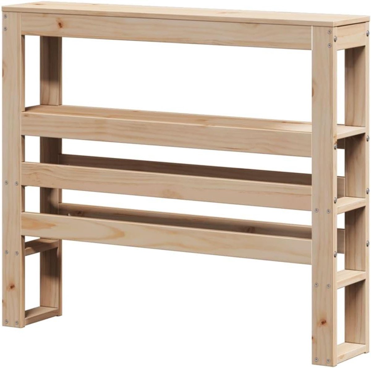 Hoofdbord met schappen - Bed achterwand - Slaapkamer opruimen - Vrijstaand ontwerp - 75 cm matras - Bruin