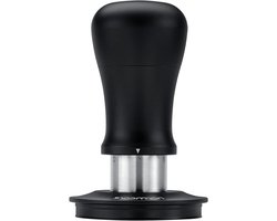 Professionele 58mm Koffietamper met Veermechanisme, Titanium Coating en Anodized Aluminium Handvat voor Perfecte Espresso Bereiding