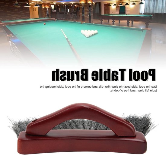 Ergonomische Billiard Tafel Borstel voor het Reinigen van Hoeken en Rails van Biljarttafels, Ideaal voor Onderhoud en Schoonmaak van Merkloos — afbeelding 2