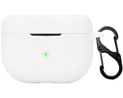 ONF3 - Hoes voor Jabra Elite 8 Active - Ultradunne siliconen hoes - Valbestendig - Wit - Anti-vuil - Geschikt voor Jabra Elite 10
