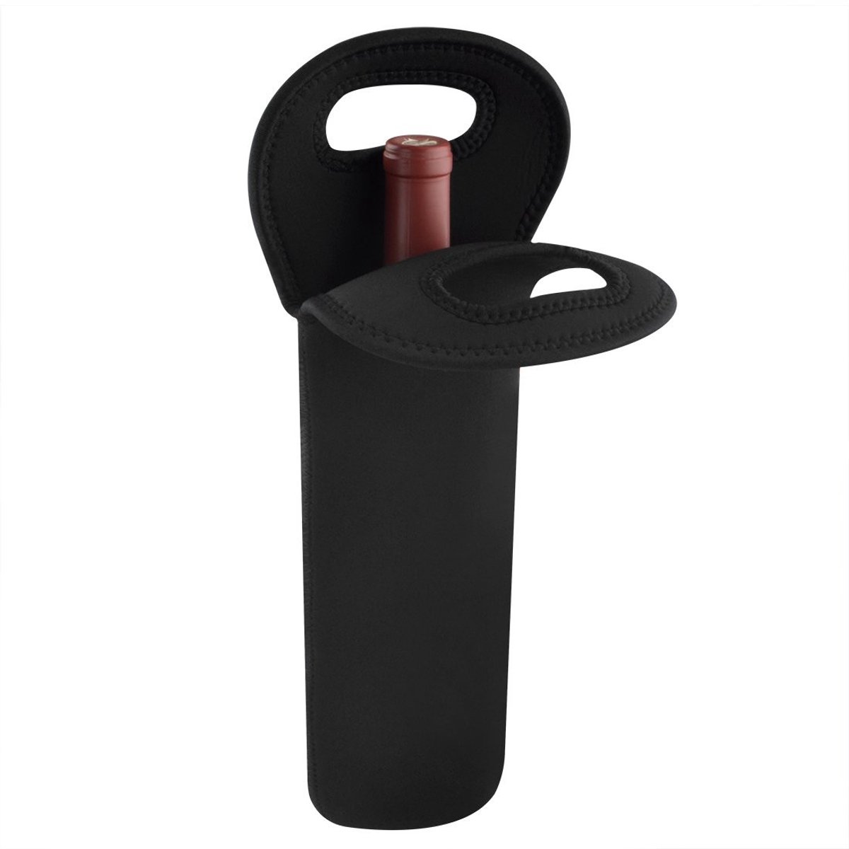 Allecto - Insulated Travel Cooler Bag - Neopreen Flessenhouder - Houdt Dranken Koud - Zwart - Perfect voor Picknicks - Ideaal voor Reizen