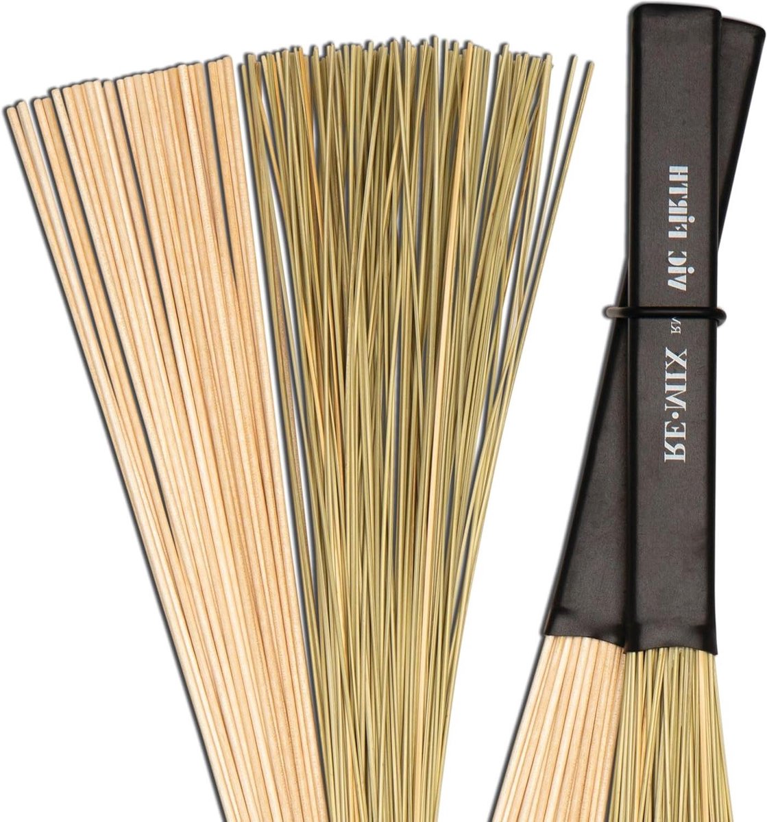 Drum Borstels - Percussie Borstels - Muziek Maken - Combinatie Set - 2 Paar - Natuurlijk