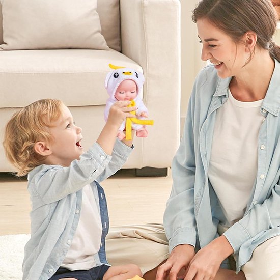 Simulatiepop Speelgoed - Echt uitziende pop - Kinderen Spelen - Beweegbare gewrichten - 11 cm - Wit — afbeelding 3