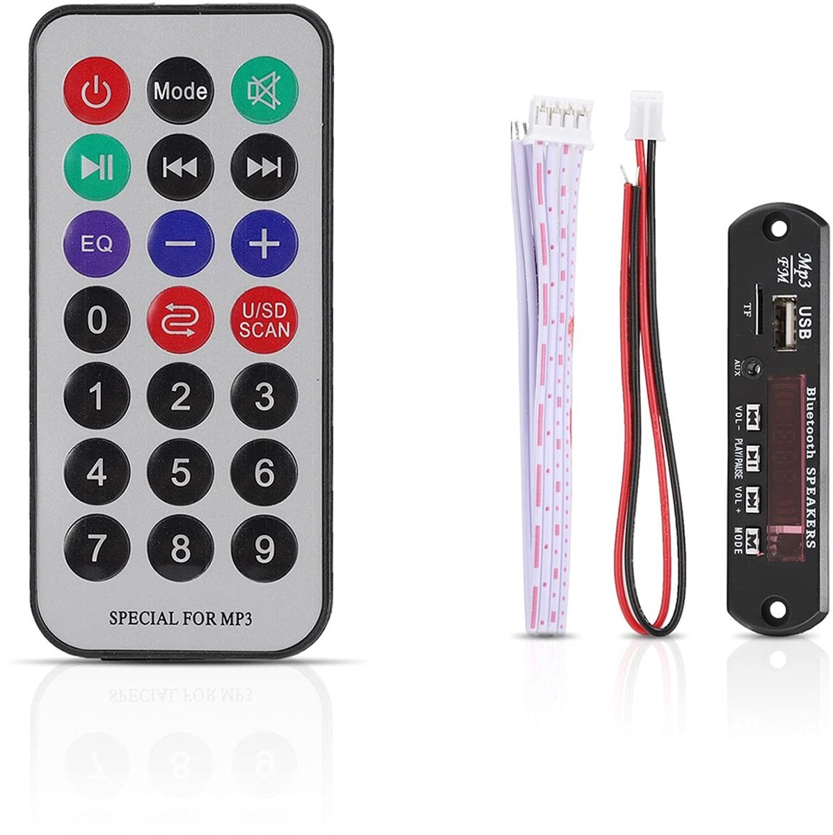aladdien - Car Bluetooth MP3 Decoder Board - Ondersteunt USB/TF Kaart - Met Afstandsbediening - Ideaal voor Auto - Multimedia Speler - Hoge Geluidsk...