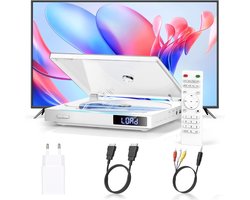 TopChoice® Dvd Speler met hdmi - Cd Speler - 1080P - Wit
