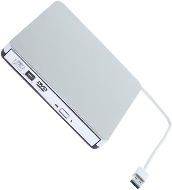 Externe DVD Brander - CD Lezer - Data Archiveren - Draagbaar Slank Ontwerp - USB 3.0 - Zilver — afbeelding 3