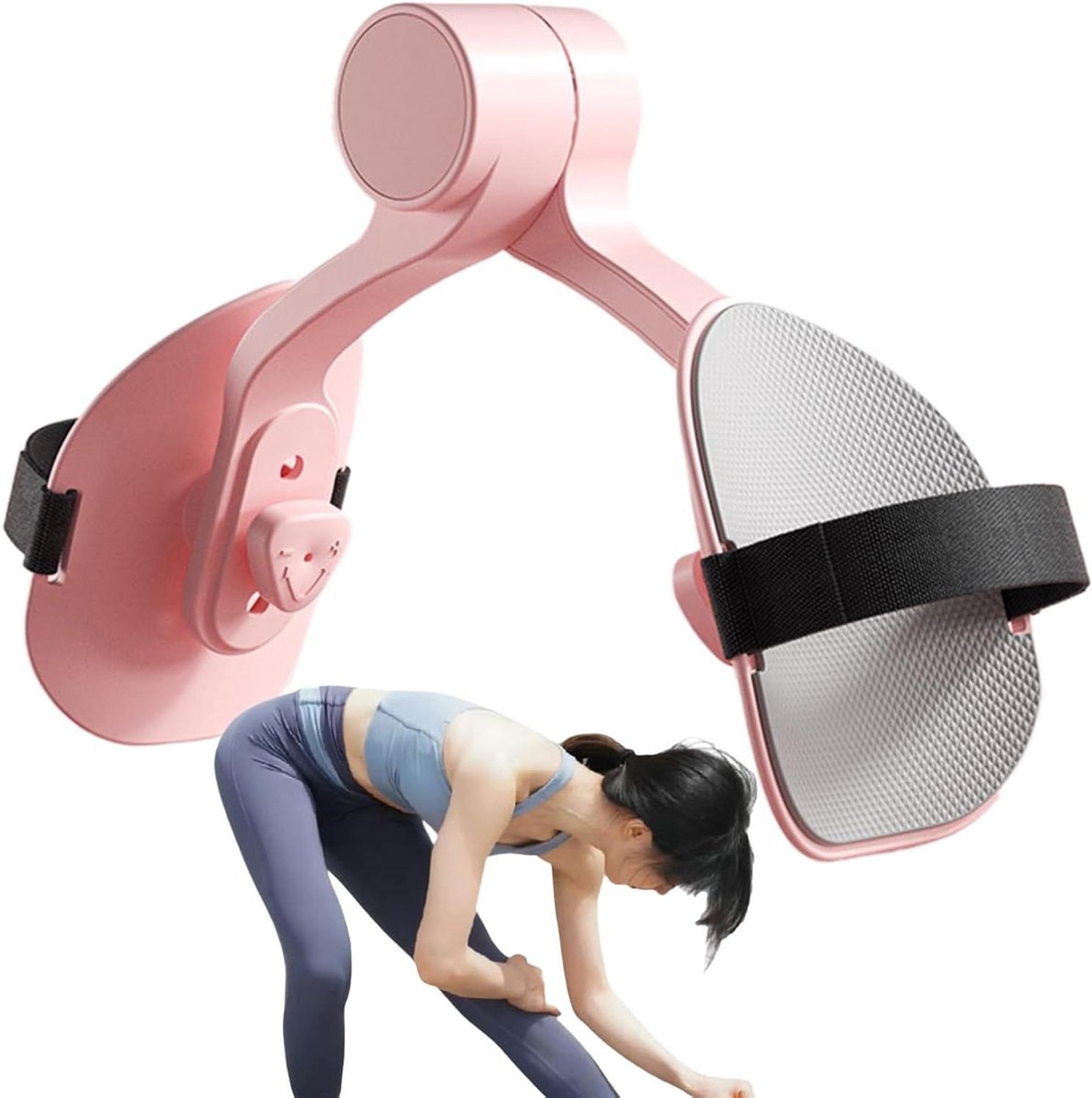 Bekkenbodemtrainer - Heup trainer - Krachttraining thuis - Verstelbaar ontwerp - 22 cm - Roze