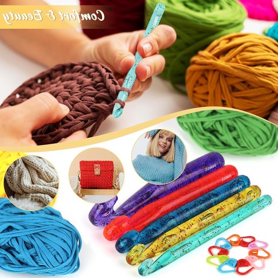 Grote Haaknaalden Set voor Haken, Ideaal voor Breien en Creatieve Projecten, Inclusief Diverse Maten van Merkloos — afbeelding 5