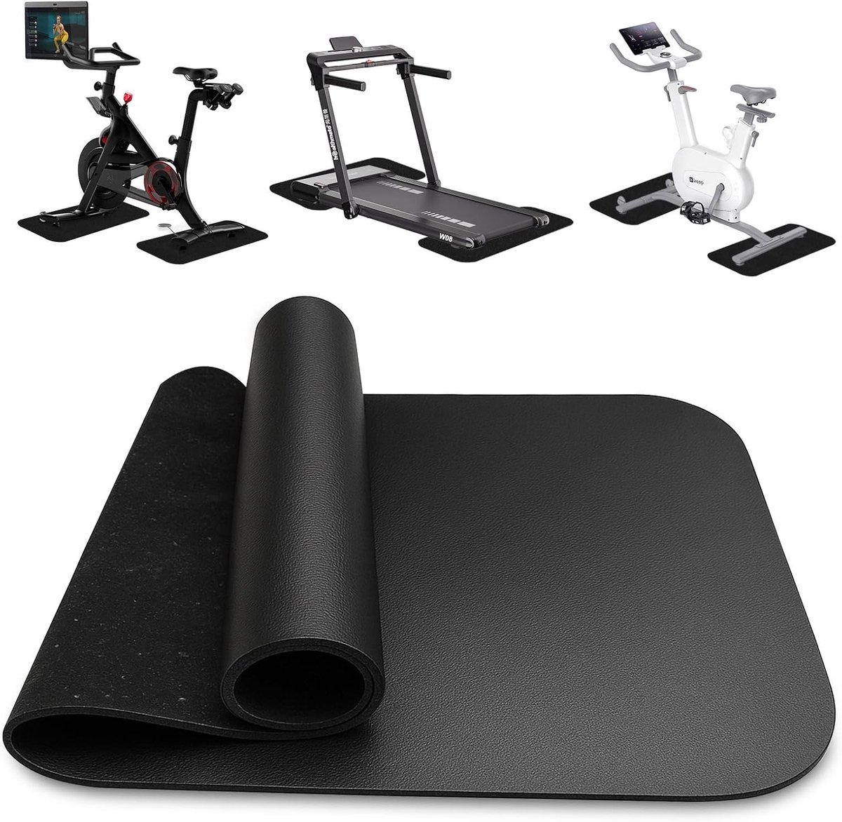 Dikke Schokbestendige Vloermat van 6 mm voor Fitnessapparatuur, Antislip Onderlaag voor Sportuitrusting en Gymvloeren, Ideaal voor Yoga en Oefeningen