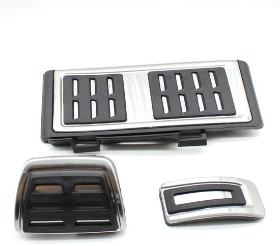 Pedaal Covers Set - Auto Interieur - Verbeteren Rijervaring - Antislip Rubber - 3 Delen - Zilver — afbeelding 3