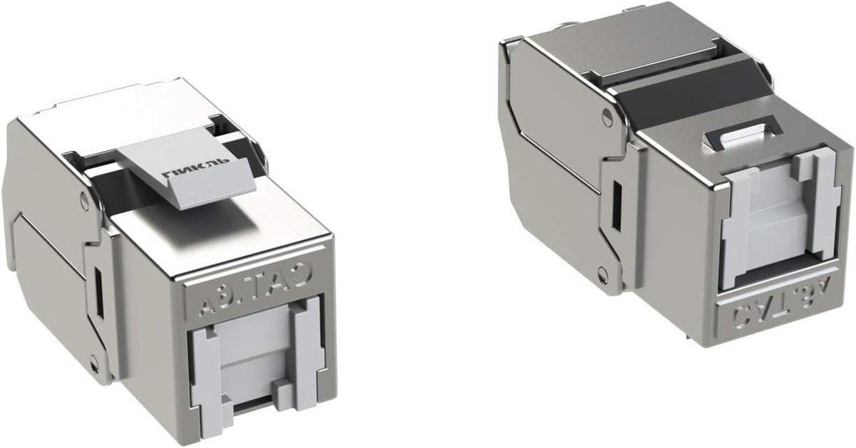 Netwerk Connectoren - RJ45 Keystone - Netwerk Installatie - Tool-free Installatie - 2 Stuks - Metaal
