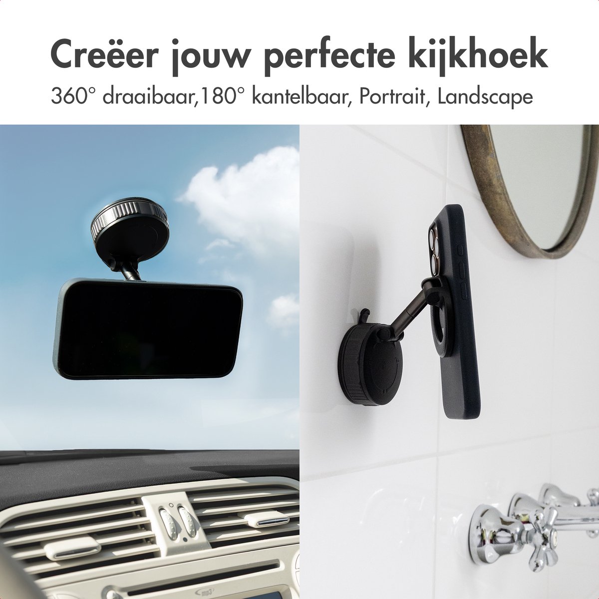 imoshion Telefoonhouder Auto Magnetisch - Geschikt voor MagSafe - Krachtige Zuignap voor Dashboard / Raam - 360° draaibaar - GSM houder — cadeau in Cadeau-ideeën - foto 3