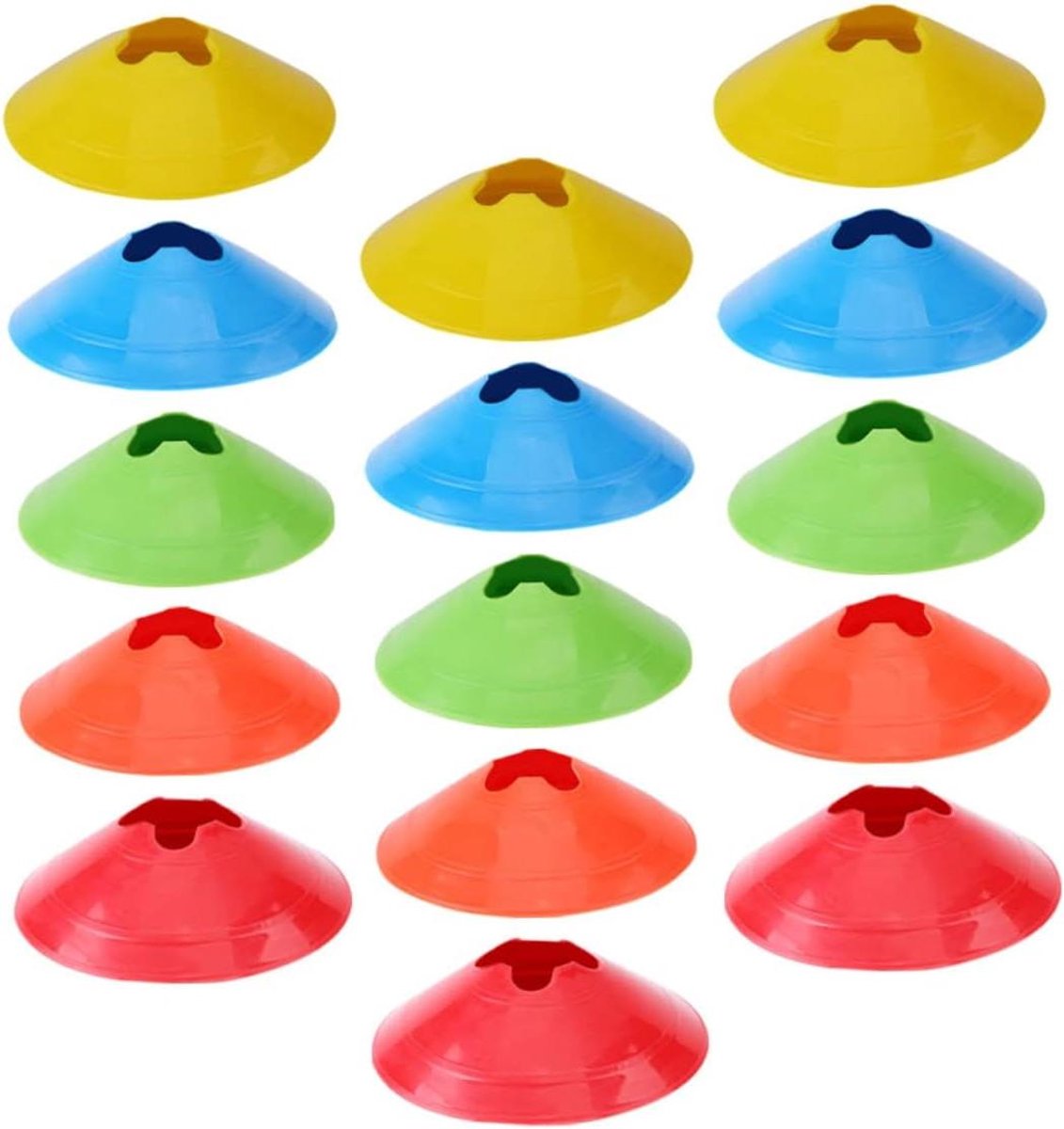 Trainingsmarkeringen Schijven - Obstakel Kegels - Sport Training - Lichtgewicht Duurzaam - 20 Stuks - Diverse Kleuren