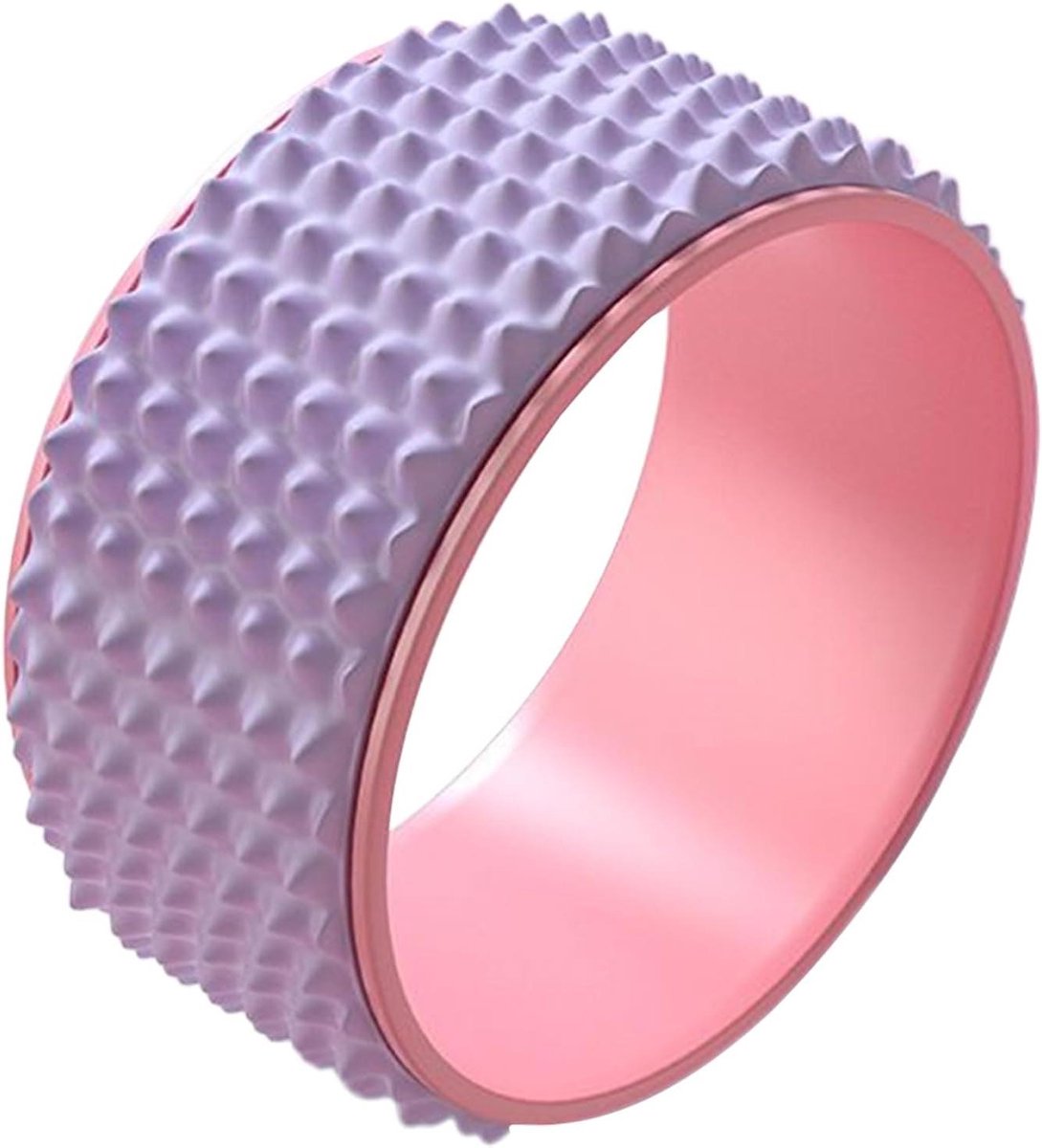 Rugrol voor Massage - Yoga Wiel - Flexibiliteit Verbeteren - Innovatieve 3D-textuur - 32 x 13 cm - Paars