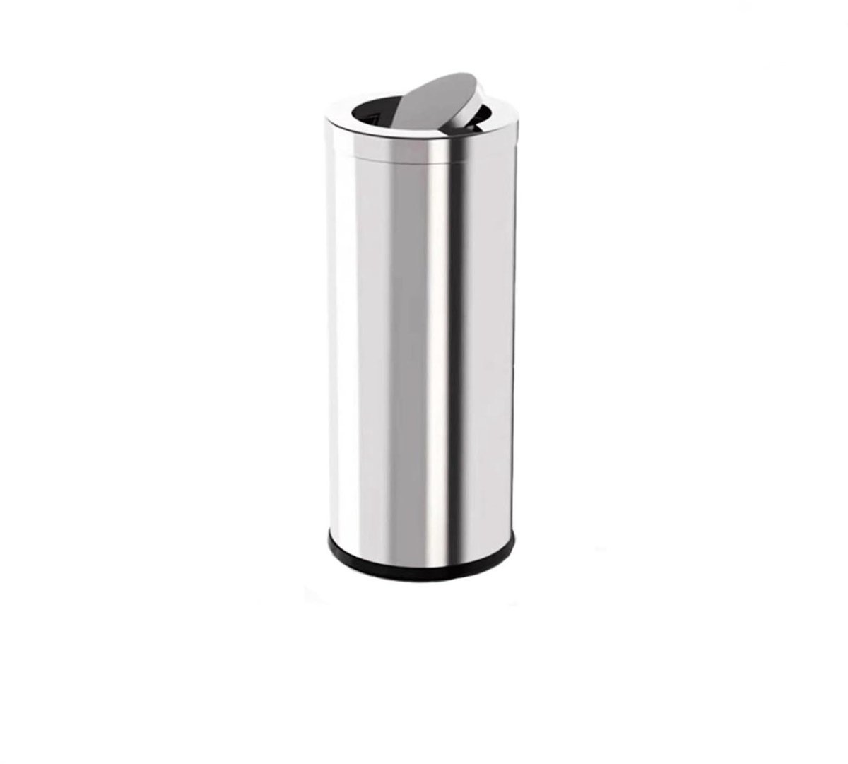 Keuken Prullenbak - Afvalbak RVS - Afval Opbergen - Afgerond Exterieur - 25L/50L - Zilver