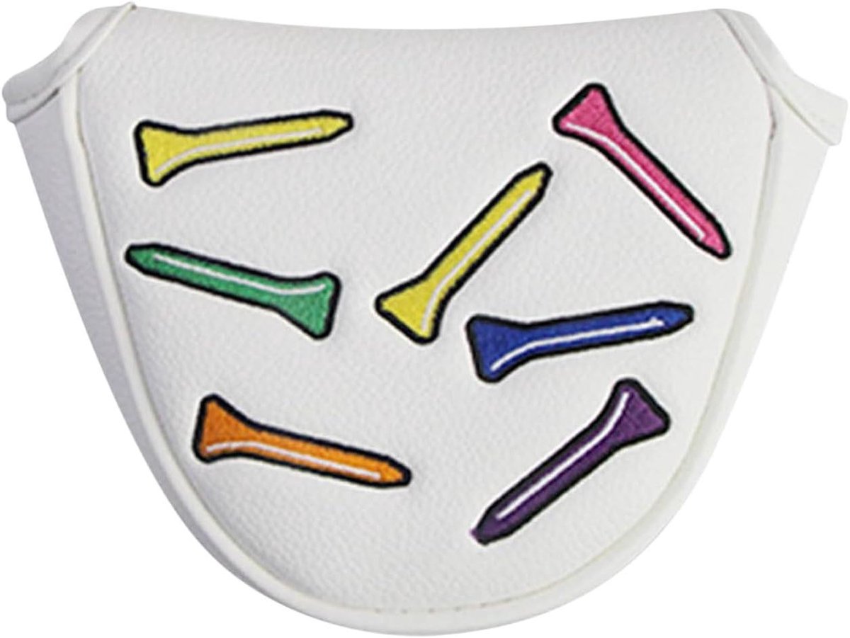 Putter Hoes - Golfaccessoire - Golfclub Beschermen - Magnetische Sluiting - 17 x 13 x 4 cm - Wit