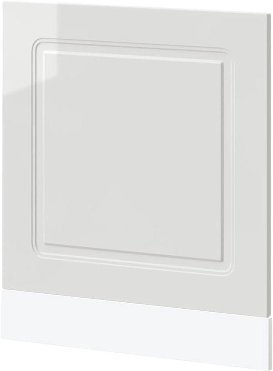 Vaatwasserpaneel 60x1.5x67cm Hoogglans Wit Bewerkt Hout