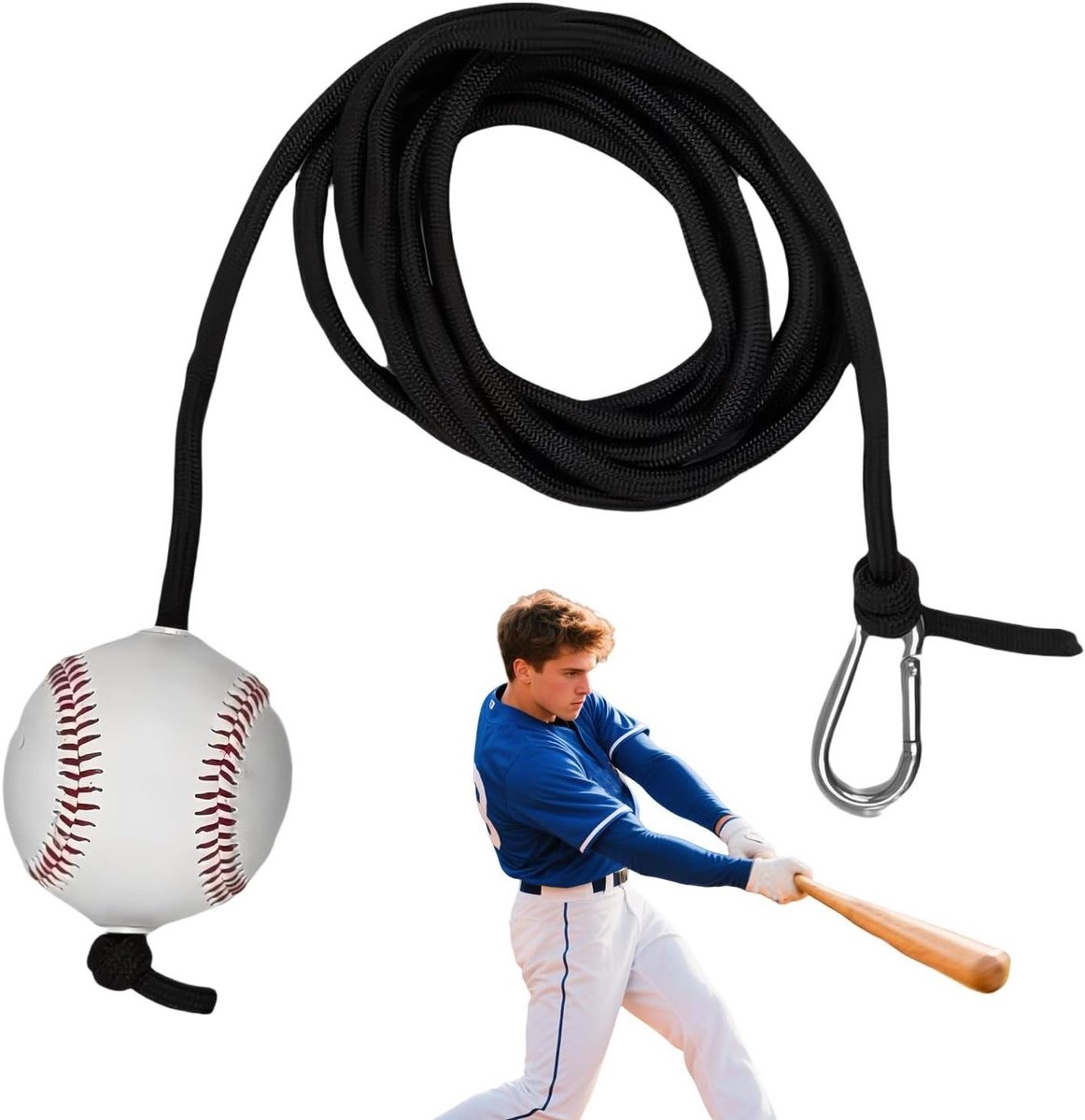 Honkbal Slagtrainer - Slagtraining Touw - Honkbal Oefenen - Verstelbare Trainingsoplossing - 8 mm koord - Niet gespecificeerd