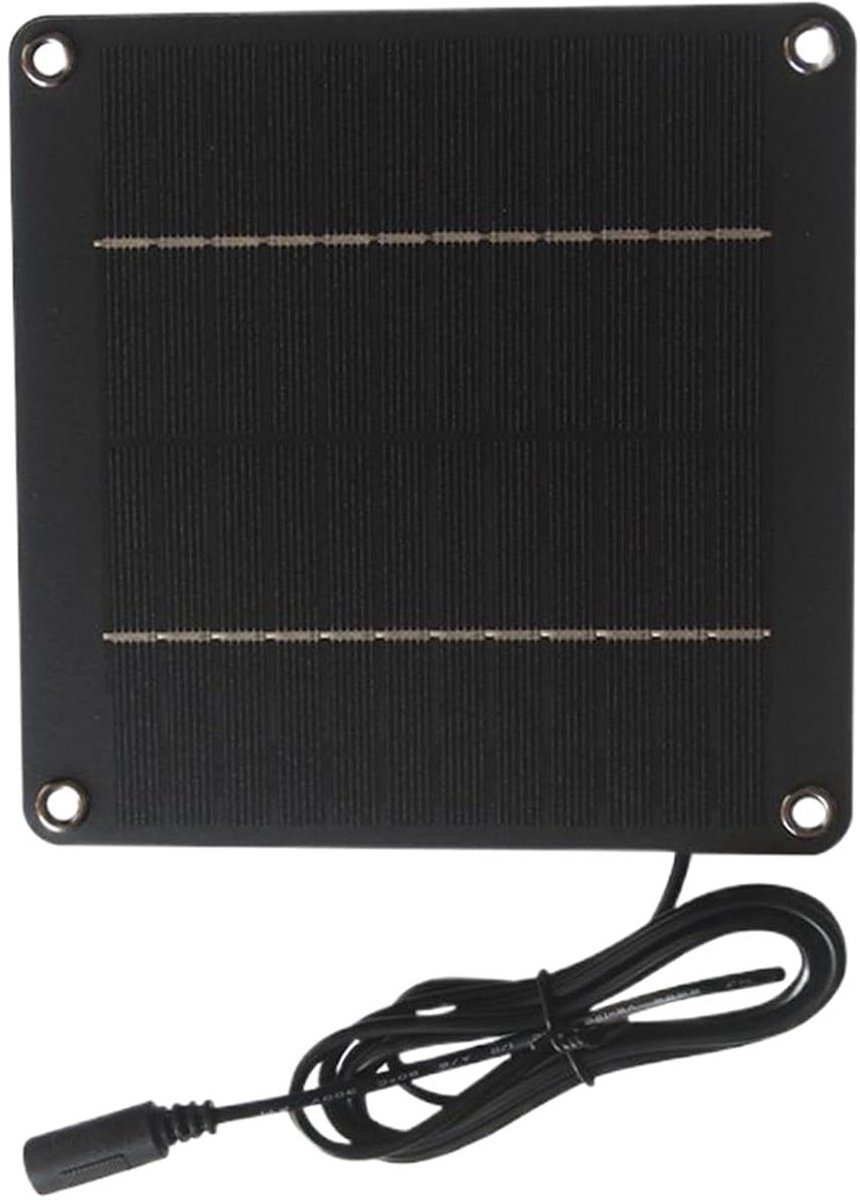 Zonnepaneel - Zonne-energie module - Buitenapparatuur voeden - Monokristallijn silicium - 24 Watt - Zwart