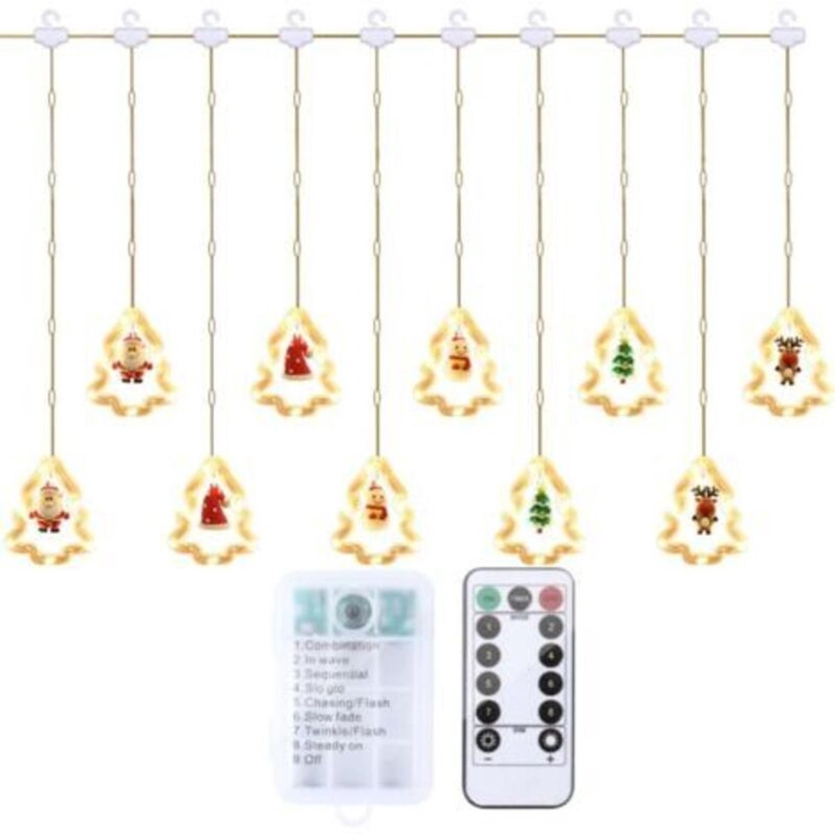 Kerstverlichting, 50 LED-parels, 3 geschikt voorer lange waterdichte USB-lichtslinger, feeërieke verlichting, 8 lichtstanden, geschikt voor kerst, ramen, feesten, terrassen, patio's en tuinen.