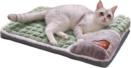 Dierenkussen - Pluche mat - Comfortabel rusten - Machine wasbaar - 60x40 cm - Grijs