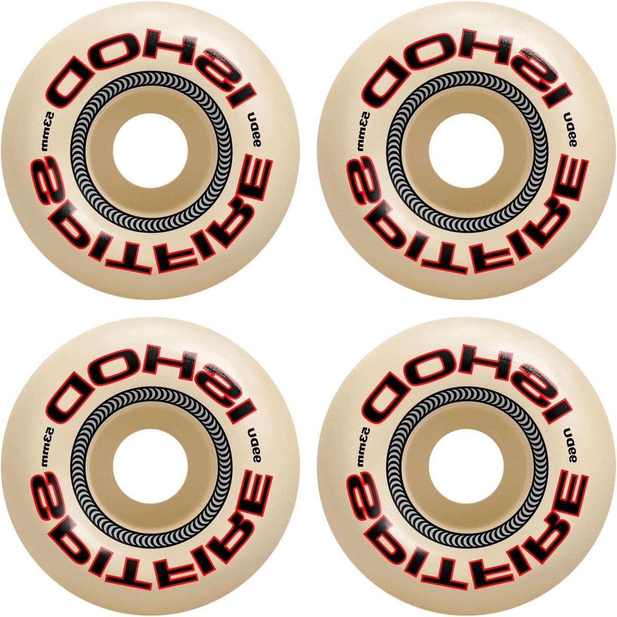 Skateboardwielen Set Onderdelen Board Street Cruisen Duurzaam Urethaan 53 mm Natuurlijk
