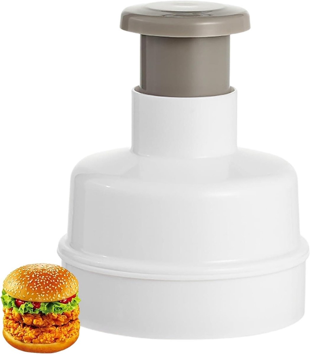 Hamburger Maker - Burger Pers - Vlees Bereiden - Non-stick - 13 x 12 x 6 cm - Zwart